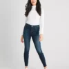 Dark Denim Regular Fit Skinny Jeans - 10L 2 Dark Denim Regular Fit Skinny Jeans - 10L -GlamMode Store tuc139605725 Dark20Denim R Z001A