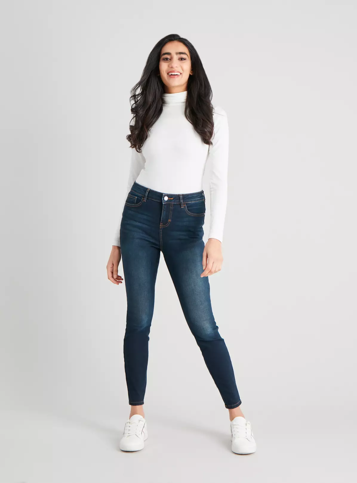 Dark Denim Regular Fit Skinny Jeans - 22R 8 Dark Denim Regular Fit Skinny Jeans - 22R - Image 6