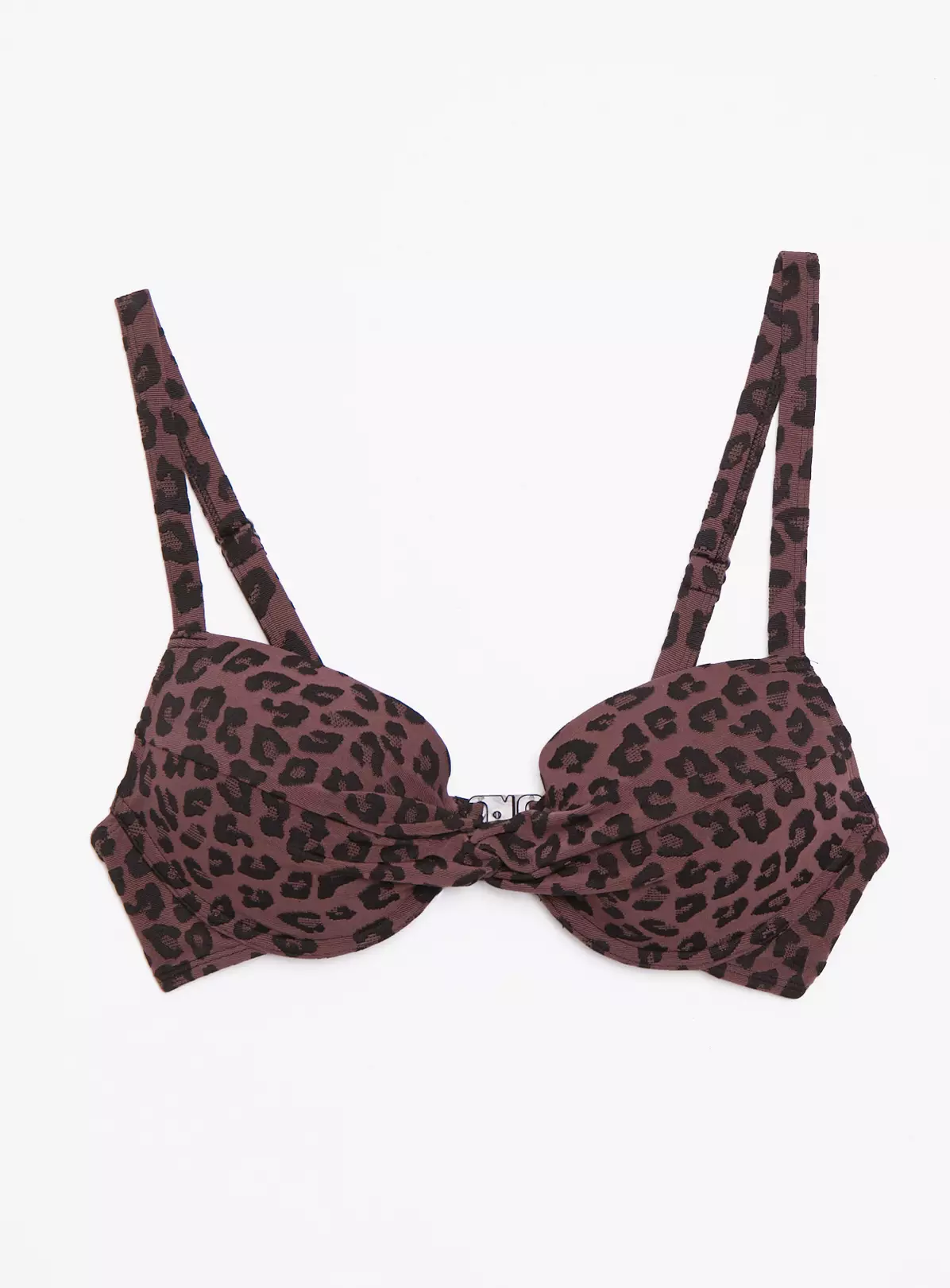 Plum Textured Leopard Print Bikini Top 8 5 Plum Textured Leopard Print Bikini Top 8 - Image 3