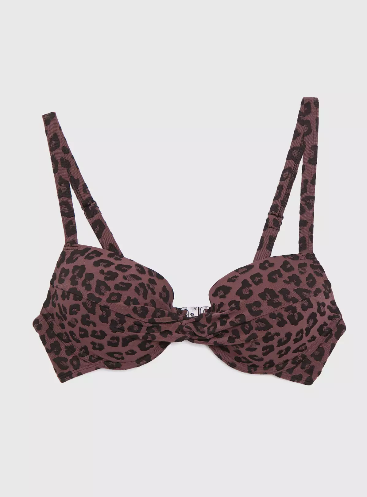 Plum Textured Leopard Print Bikini Top 8 8 Plum Textured Leopard Print Bikini Top 8 - Image 6