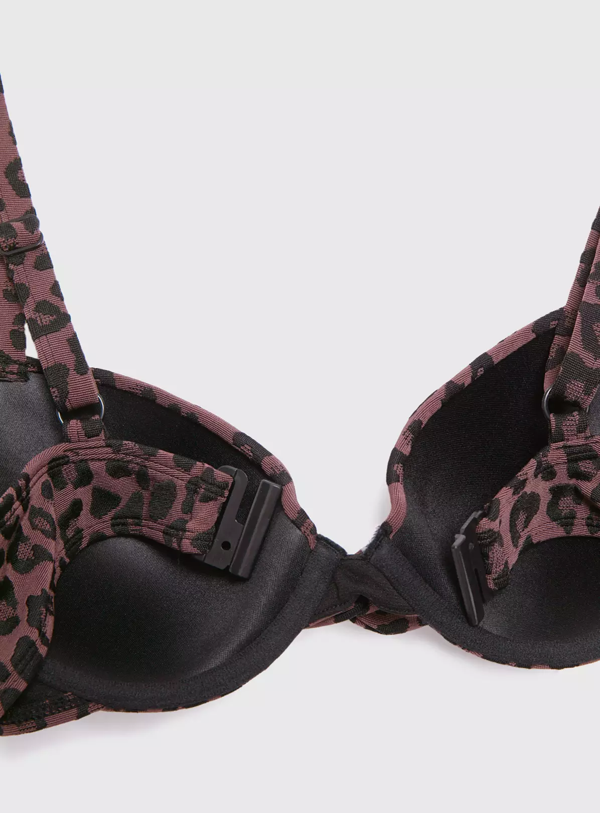 Plum Textured Leopard Print Bikini Top 8 4 Plum Textured Leopard Print Bikini Top 8 - Image 2