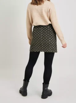 Khaki Corduroy Spot Mini Skirt - 22 -GlamMode Store tuc141201480 Khaki R Z004A