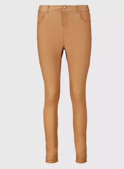 Bronze Coated Sheen Skinny Jeans - 22L -GlamMode Store tuc141284730 Bronze R Z005A