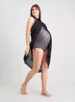 MATERNITY Leopard Print Swimsuit 12 -GlamMode Store tuc141472301 Black R Z002A 1
