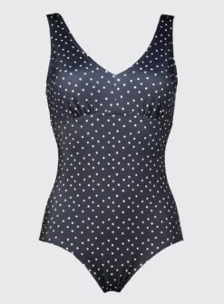 Black Polka Dot Post Surgery Swimsuit 26 -GlamMode Store tuc141472407 Black R Z003A 1