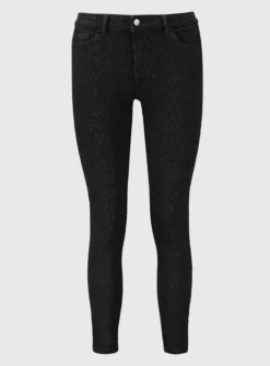 Charcoal Grey Animal Print Skinny Jeans - 18L -GlamMode Store tuc141526305 Grey R Z005A