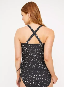 MATERNITY Mono Polka Dot Coord Tankini Top 16 -GlamMode Store tuc141889051 Black R Z004A