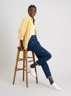 Dark Denim Sunflower Girlfriend Jeans - 24 11 Dark Denim Sunflower Girlfriend Jeans - 24 -GlamMode Store tuc141900977 Dark20Denim R Z001A