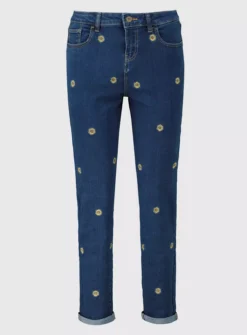 Dark Denim Sunflower Girlfriend Jeans - 24