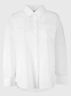 White Oversized Poplin Shirt - 14