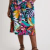 Women's Family Dressing Poplin Tropical Full Skirt - 16