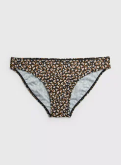 Animal Print Bikini Bottoms - 10 -GlamMode Store tuc142160675 Brown R Z003A