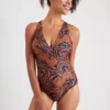 Orange Tiger Print Swimsuit 24 -GlamMode Store tuc142164975 Orange R Z001A