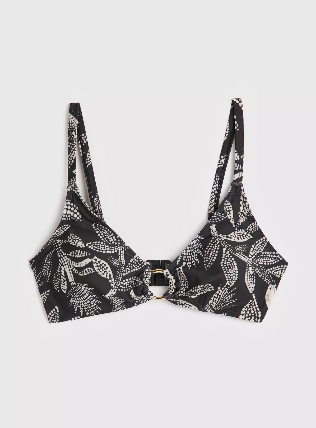 Mono Leaf Print Triangle Bikini Top 20 7 Mono Leaf Print Triangle Bikini Top 20 - Image 5