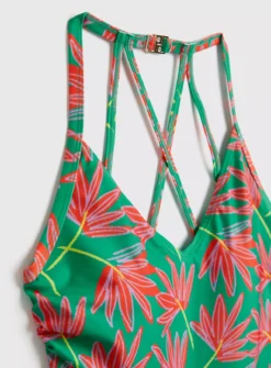 Green & Bright Floral Swimsuit 18 -GlamMode Store tuc142165839 Multi20Coloured R Z004A
