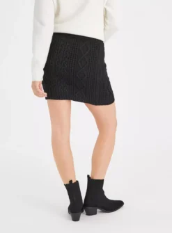 Black Cable Coord Skirt 18