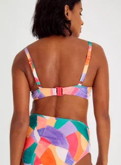 Pink Abstract Plunge Top 36DD -GlamMode Store tuc142374569 Multi20Coloured R Z004A