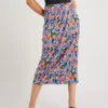 Floral Wrap Plisse Midi Coord Skirt 16 -GlamMode Store tuc142497278 Multi20Coloured R Z001A