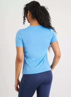 Active Blue Short Sleeve T-Shirt 22 10 Active Blue Short Sleeve T-Shirt 22 -GlamMode Store tuc142503210 Blue R Z005A