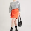 Orange Side Split Mini Skirt 20 -GlamMode Store tuc142670587 Orange R Z002A 1