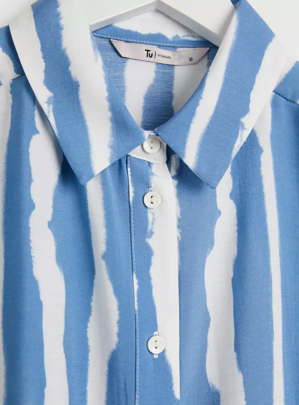 Blue & White Stripe Sleeveless Boxy Shirt With TENCEL™ - 18 5 Blue & White Stripe Sleeveless Boxy Shirt With TENCEL™ - 18 - Image 3