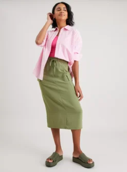 Khaki Cargo Skirt 8 -GlamMode Store tuc142921526 Khaki R Z002A