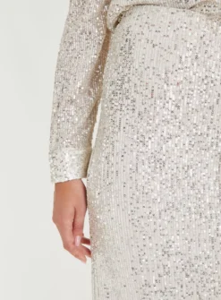 Silver Sequin Pencil Skirt 16 -GlamMode Store tuc142935709 Gold R Z003A 1