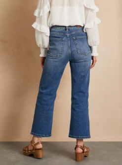 EVERBELLE Indigo Cropped Bootcut Jeans 6 -GlamMode Store tuc142974441 Denim R Z004A