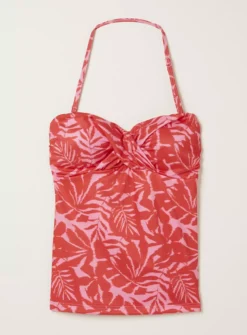 FATFACE Ikat Leaves Tankini Top - 6