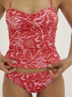 FATFACE Ikat Leaves Tankini Top - 20 -GlamMode Store tuc143030194 Bright20Pink R Z003A