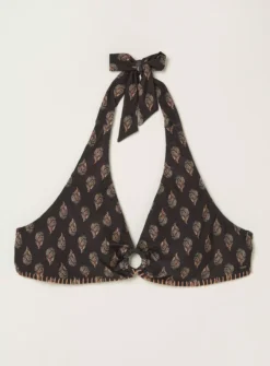 FATFACE Woodblock Bikini Top - 18 -GlamMode Store tuc143032350 Black R Z004A