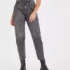 Charcoal Wash Mom Jeans 12R -GlamMode Store tuc143058824 Charcoal R Z002A