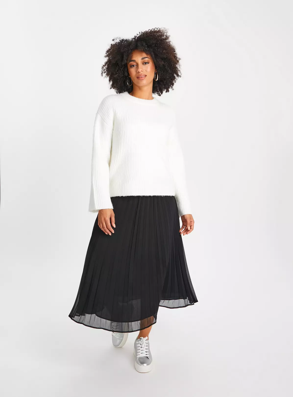 Black Chiffon Pleated Skirt 16 3 Black Chiffon Pleated Skirt 16