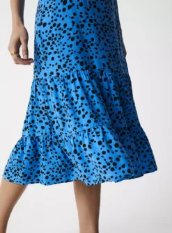 FINERY Dawn Blue Animal Midi Skirt 16 -GlamMode Store tuc143099167 Blue R Z003A