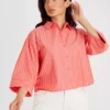 Red Stripe Boxy Shirt 16