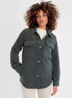 Green Popper Overshirt 16 -GlamMode Store tuc143184100 Green R Z001A