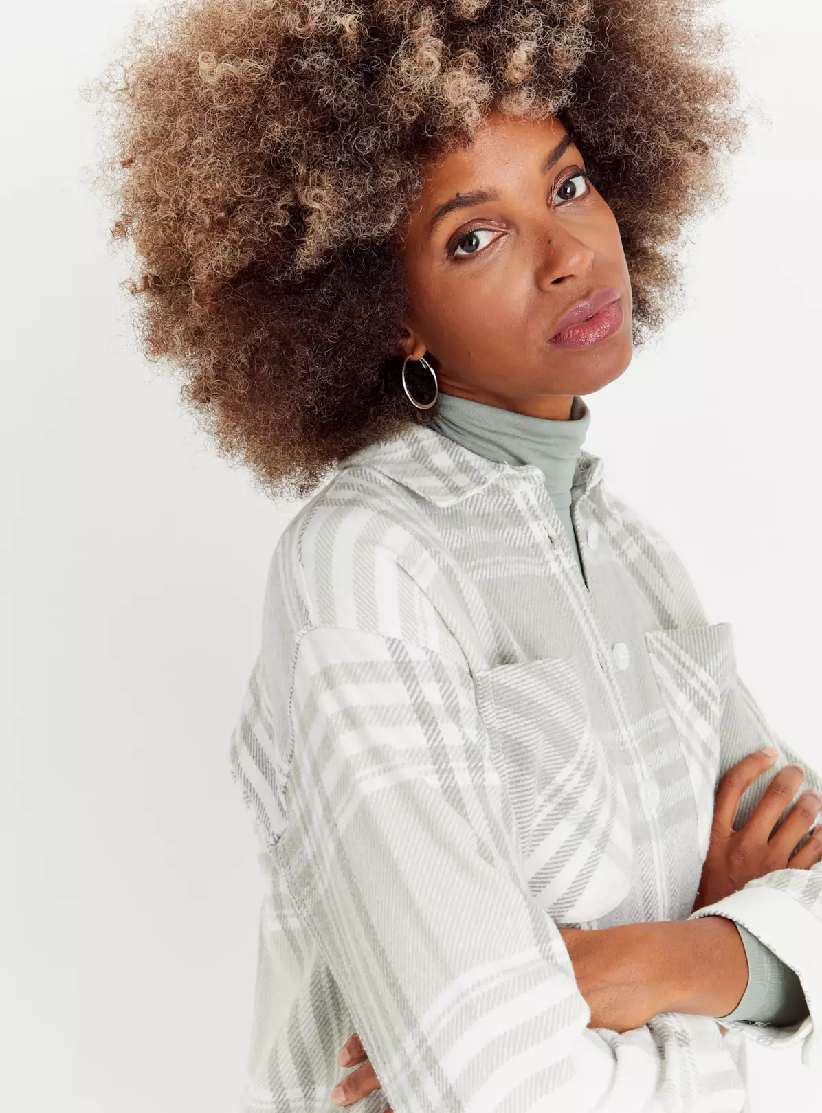 Cream Brushed Check Overshirt 14 5 Cream Brushed Check Overshirt 14 - Image 3