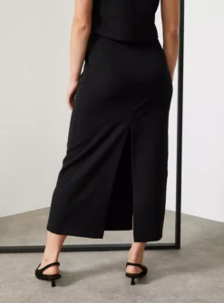 For All The Love Black Smart Midaxi Skirt 10 -GlamMode Store tuc143282914 Black R Z003A