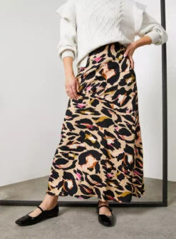 For All The Love Leopard Printed Cut About Slip Skirt 16 -GlamMode Store tuc143284320 Multi20Coloured R Z001A
