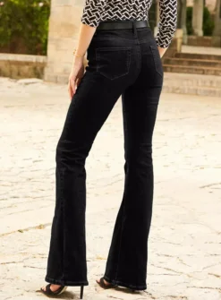 SOSANDAR Black Denim Kickflare20R -GlamMode Store tuc143287125 Black R Z004A 1