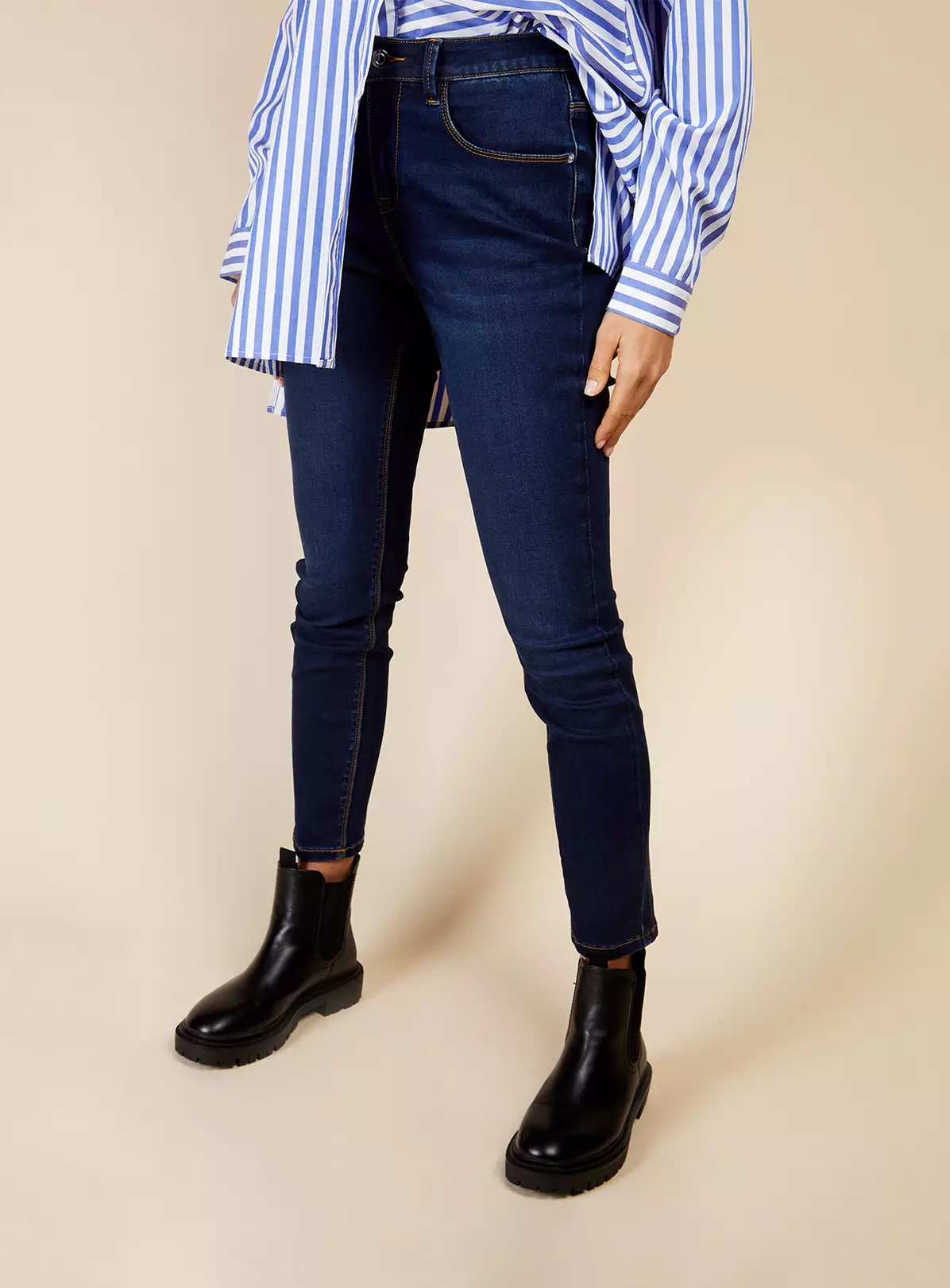 VOGUE WILLIAMS Indigo Denim Jeans 14 4 VOGUE WILLIAMS Indigo Denim Jeans 14 - Image 2