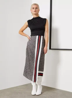 For All The Love Border Printed Satin Co-ord Wrap Skirt 12 -GlamMode Store tuc143291319 Multi20Coloured R Z005A