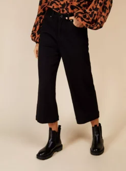 VOGUE WILLIAMS Black Wide Jeans 12 -GlamMode Store tuc143293630 Black R Z002A