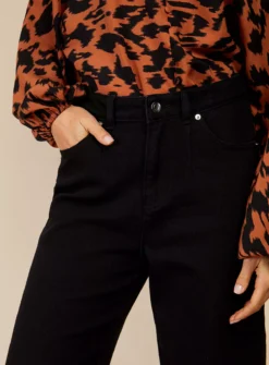 VOGUE WILLIAMS Black Wide Jeans 12 -GlamMode Store tuc143293630 Black R Z005A