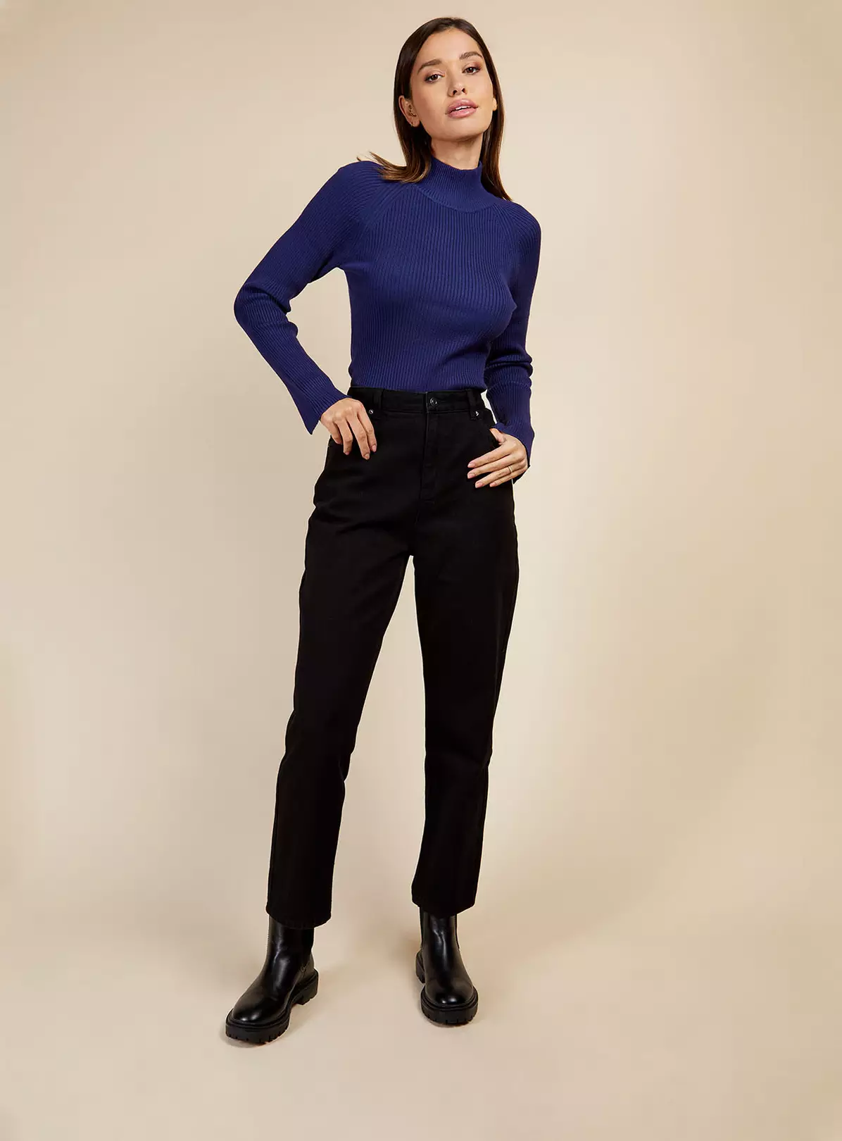 VOGUE WILLIAMS Black Tapered Denim Jeans 12 6 VOGUE WILLIAMS Black Tapered Denim Jeans 12 - Image 4