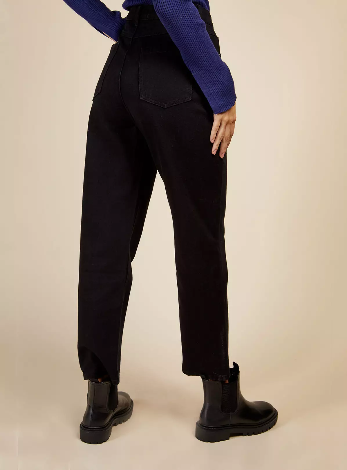 VOGUE WILLIAMS Black Tapered Denim Jeans 12 4 VOGUE WILLIAMS Black Tapered Denim Jeans 12 - Image 2