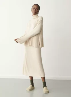 FINERY Thea Knitted Skirt 20 -GlamMode Store tuc143305055 Oatmeal R Z001A