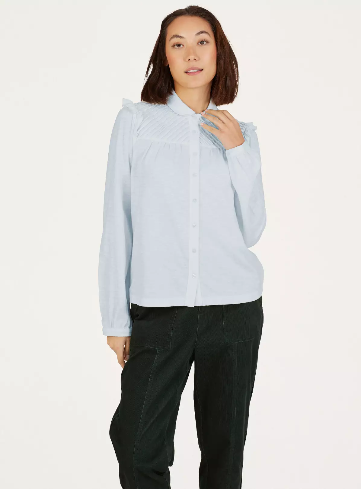 THOUGHT Beca Fairtrade Organic Cotton Pin Tuck Shirt 16 6 THOUGHT Beca Fairtrade Organic Cotton Pin Tuck Shirt 16 - Image 4
