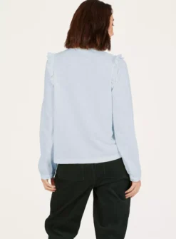THOUGHT Beca Fairtrade Organic Cotton Pin Tuck Shirt 16 12 THOUGHT Beca Fairtrade Organic Cotton Pin Tuck Shirt 16 -GlamMode Store tuc143335721 Blue R Z002A