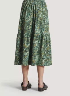 THOUGHT Erin Organic Cotton Jersey Tiered Midi Skirt 6